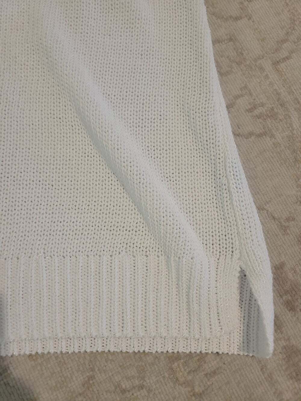 J.McLaughlin White Sweater Size Large Top Crewneck Alto Sleeveless Pullover .DW - Picture 2 of 5
